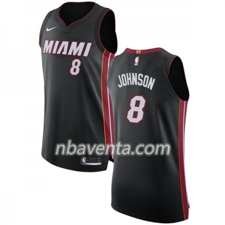 Camiseta Hombre Miami Heat Tyler Johnson 8 Nike 2017-18 Negro Swingman